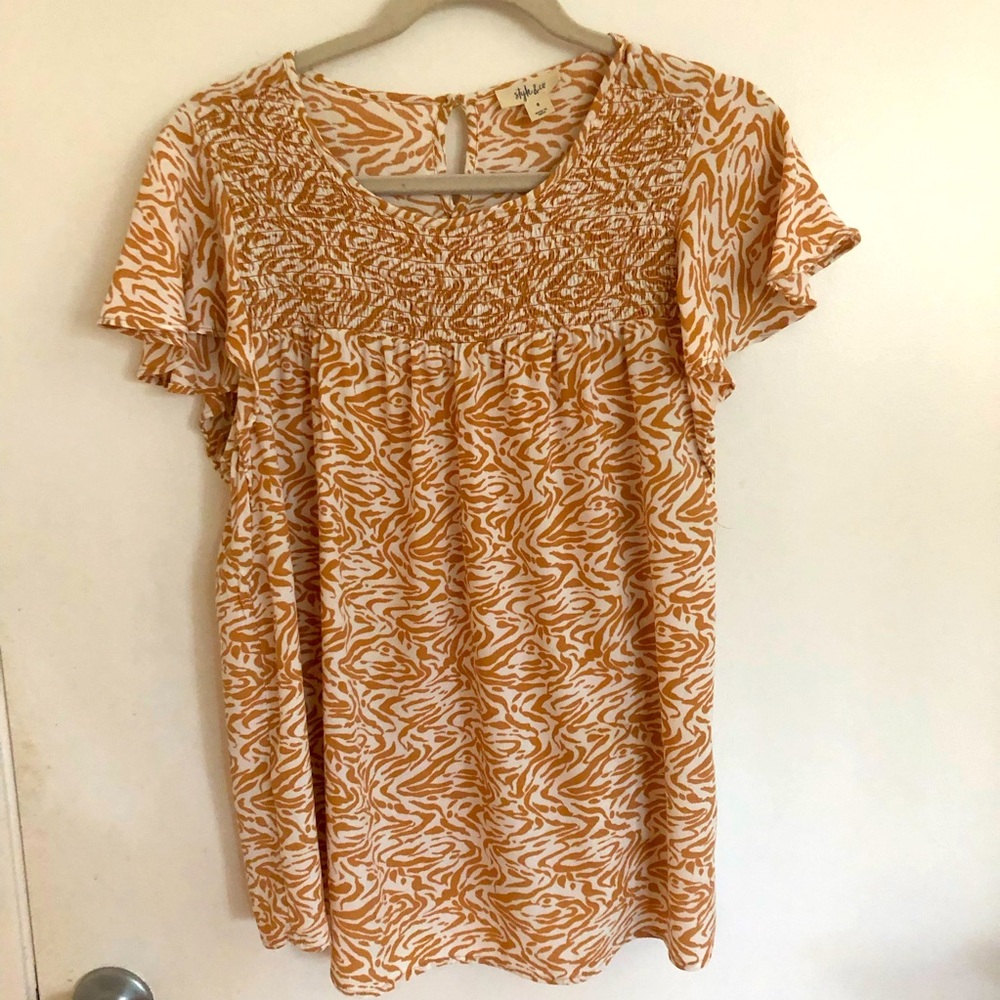 Style & Co. flutter sleeve top